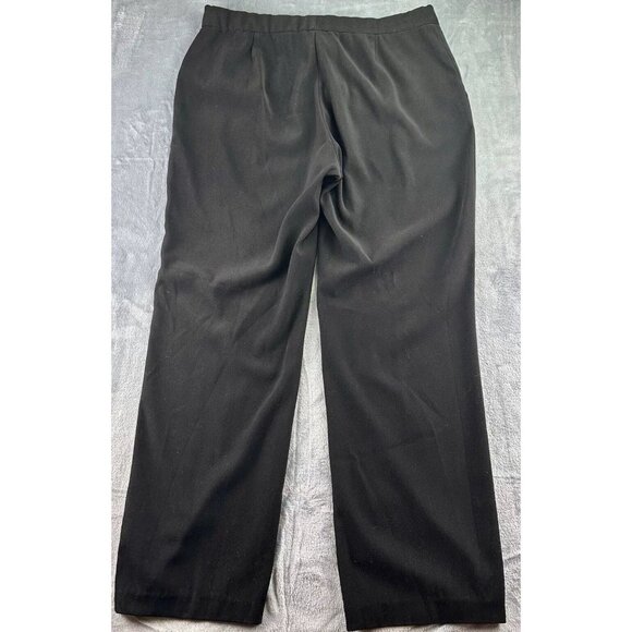 Coldwater Creek Bootcut Trouser Size 14 Black Flat Front, Side Pockets Tab Front - Picture 11 of 12